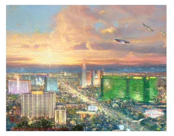 Viva Las Vegas Art Print by Thomas Kinkade (1 of 1)