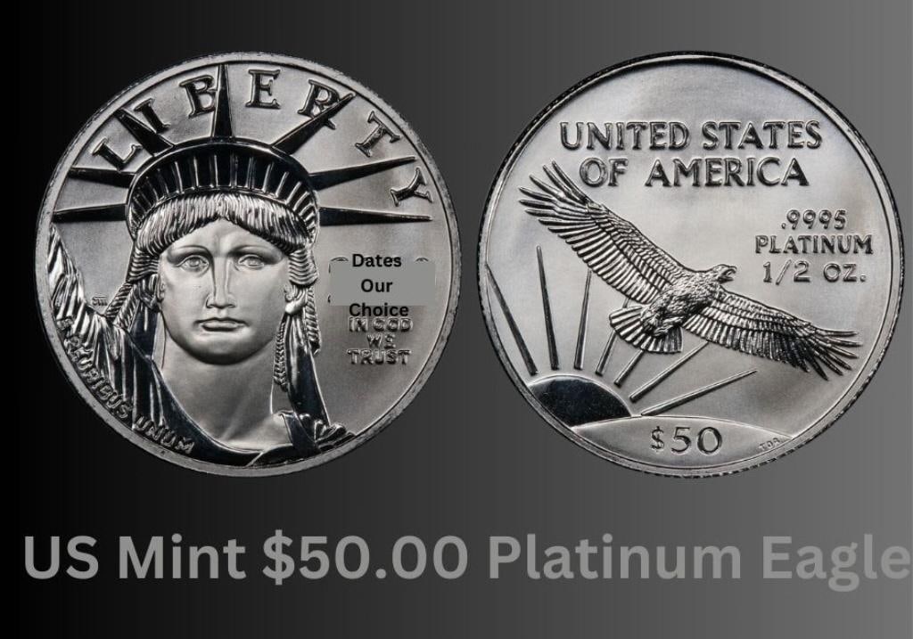 $50.00 American Platinum Eagle Coin (1 of 2)