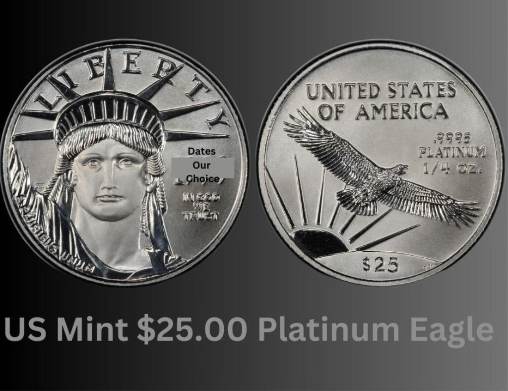 $25.00 American Platinum Eagle Coin (1 of 2)
