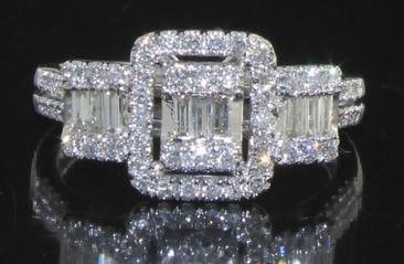 14kt Gold Emerald Cut 1.00 ct Diamond Ring (1 of 4)