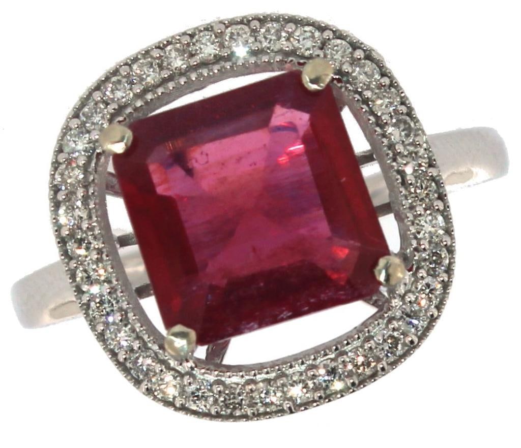 14k Gold 3.27 ct Ruby & Diamond Ring (1 of 5)