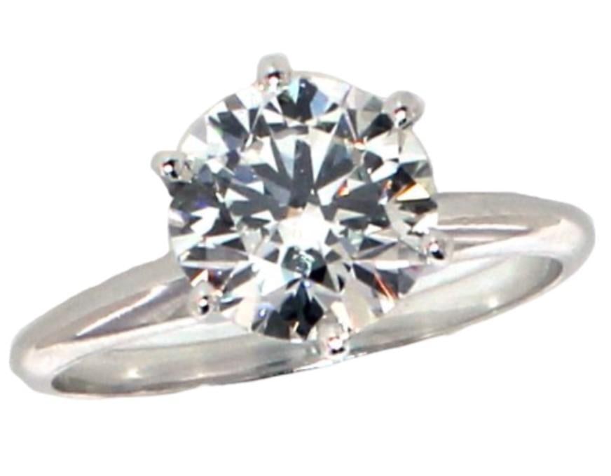 14kt Gold 2.08 ct Round Brilliant Lab Diamond Ring (1 of 6)