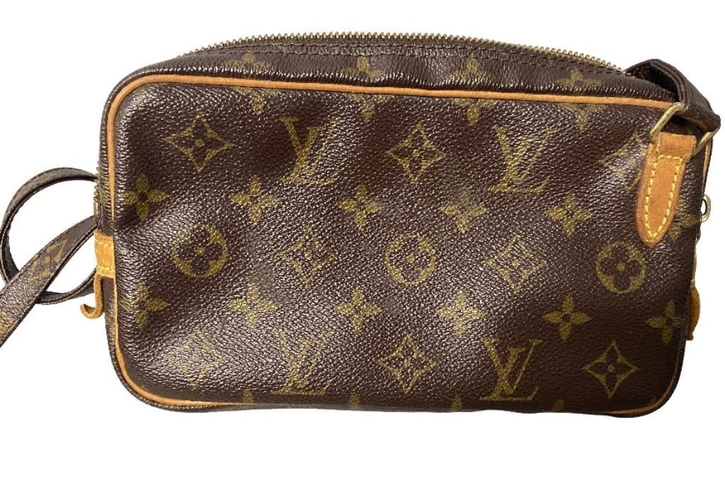 Louis Vuitton Monogram Bandouliere Shoulder Bag: Important information regarding luxury brand items: Please carefully review the photographs provided as these items are pre-owned and may exhibit varying degrees of wear. Due to the nature of these it