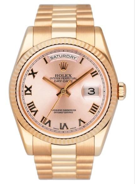 18kt Gold Rolex 118235 Day-Date Everose President (1 of 6)