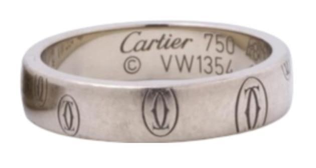 18k Gold Cartier Logo Ring (1 of 2)