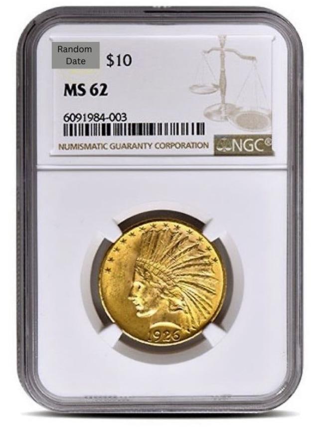 1907-1933 Indian MS62 $10.00 Gold Eagle (1 of 1)