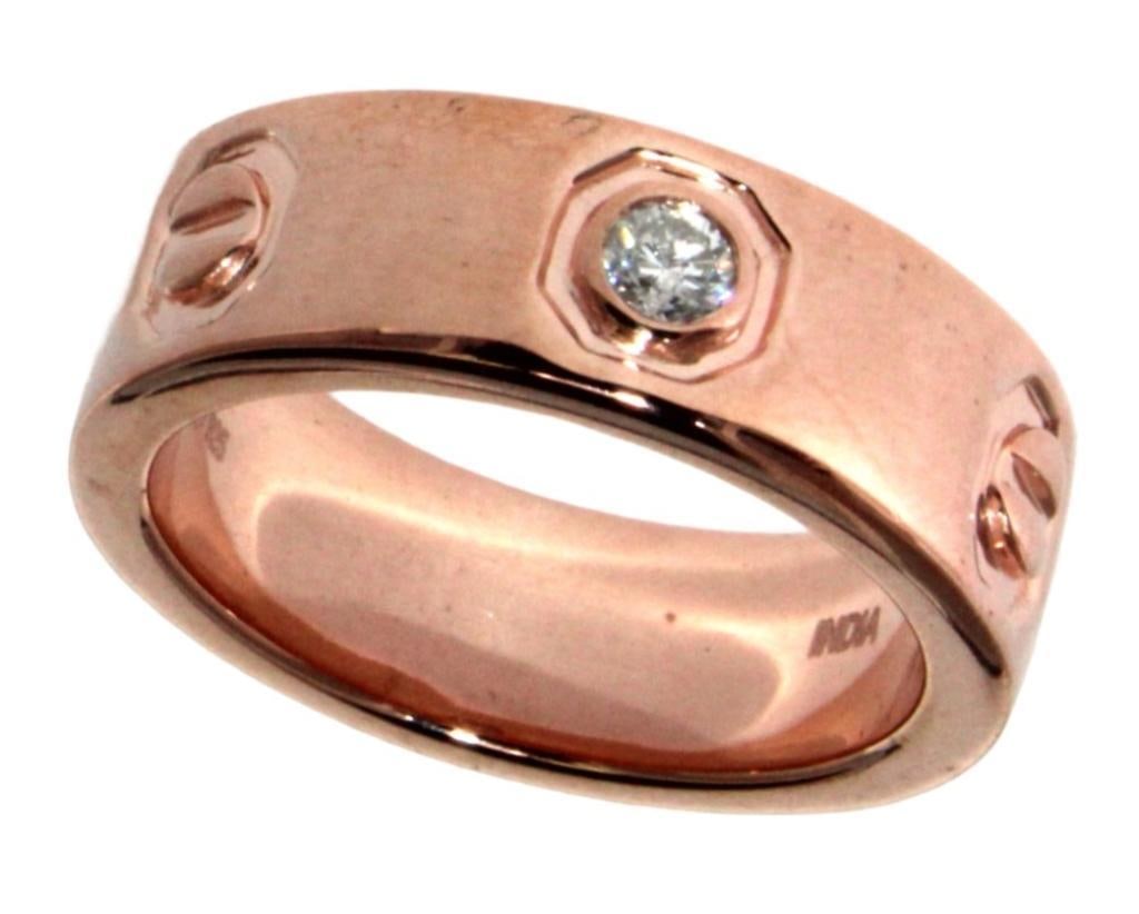 Rose Gold Toned Diamond Eternity Ring (1 of 1)