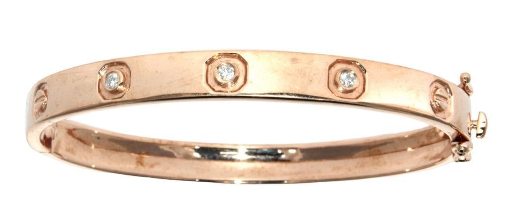 Rose Toned Diamond Eternity Bracelet (1 of 1)