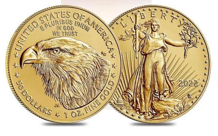 2023-24 One Ounce American Eagle $50 Gold Coin (1 of 3)
