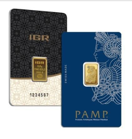 Lot of (2) 2.5 Gram .999 Fine Gold Bar (1 of 1)