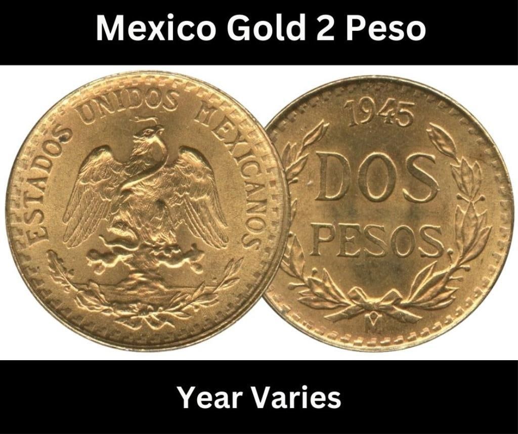 Lot of (2) Mexico Gold 2 Peso (1 of 1)