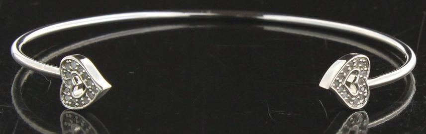 Double Heart Diamond Cuff Bracelet (1 of 3)