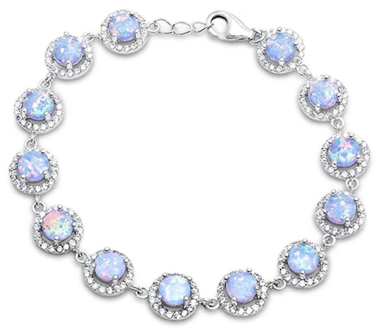 Gorgeous Round 12.00 ct White Opal Bracelet (1 of 1)