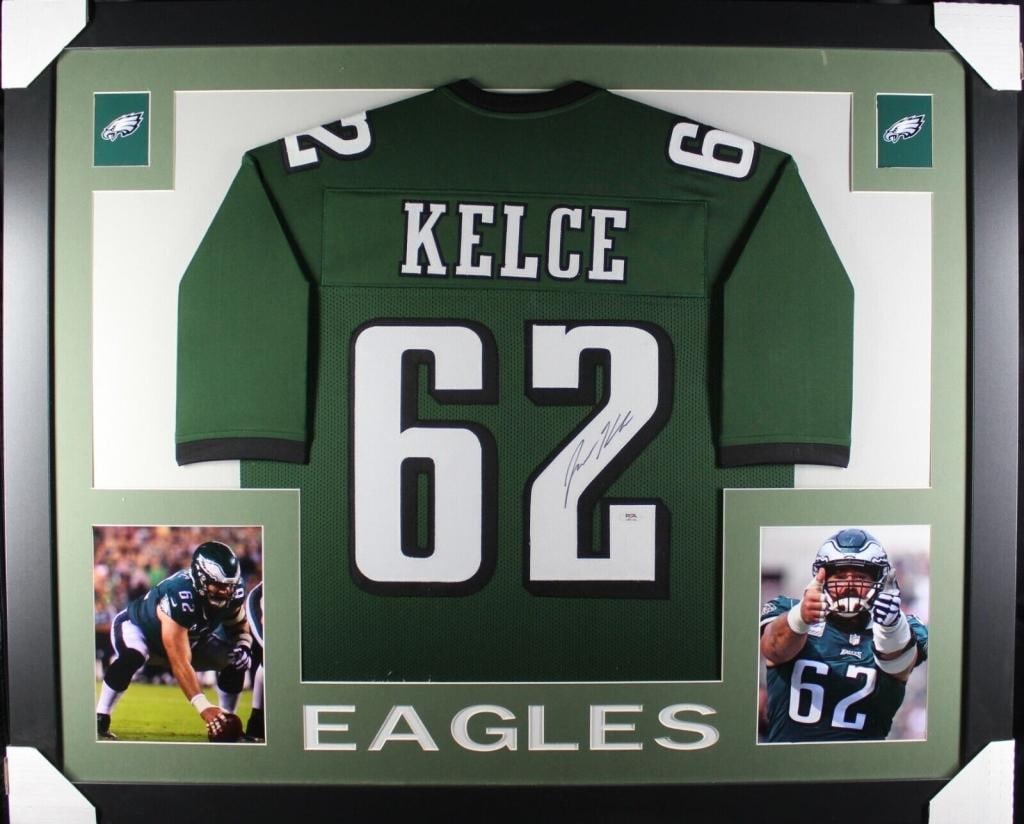 Autographed Jason Kelce Custom Framed Jersey (1 of 1)