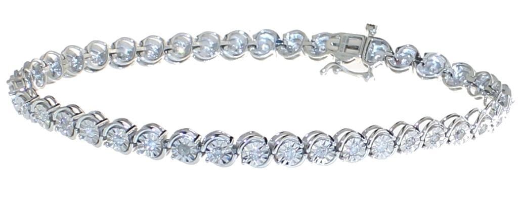 Round Brilliant 1.00 ct Diamond Tennis Bracelet (1 of 1)