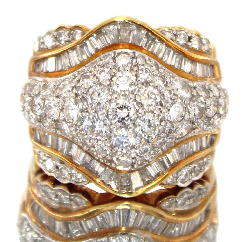 18kt Gold 3.43 ct Natural Diamond Ring (1 of 5)