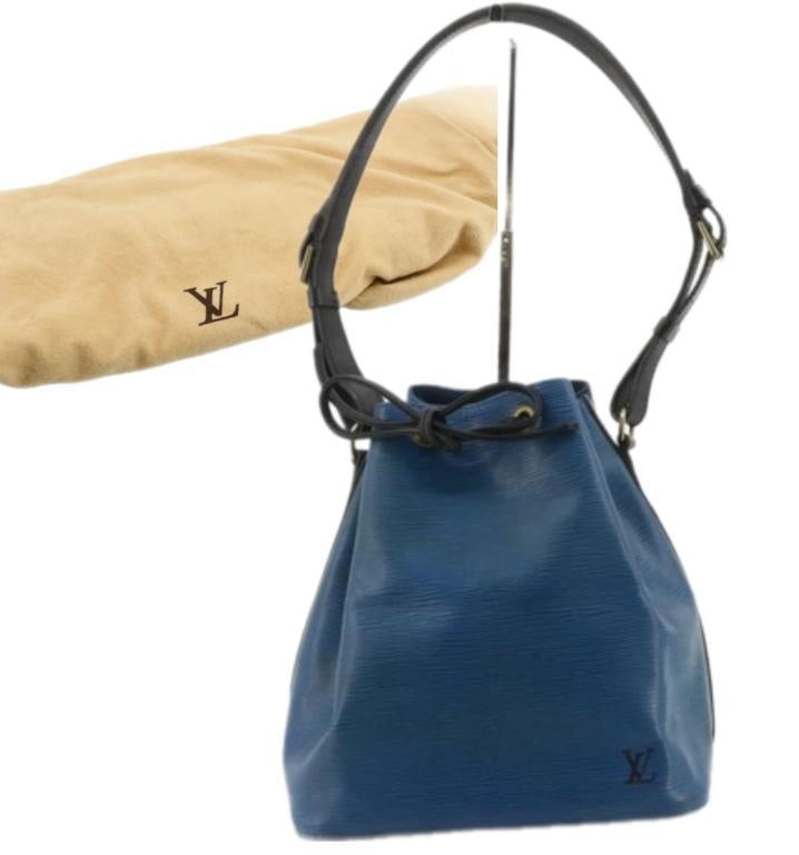 Louis Vuitton Epi Toledo Blue Shoulder Bag (1 of 5)