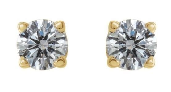 Brilliant 1/2 ct VS Lab Diamond Stud Earrings (1 of 4)