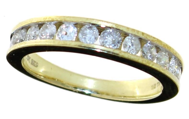 10kt Gold Channel Set 1/2 ct Natural DIamond Band (1 of 2)