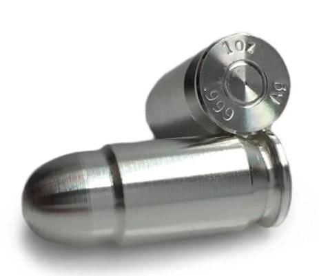 (2) 1 oz. .999 Fine Silver Bullet 45 Caliber (1 of 1)