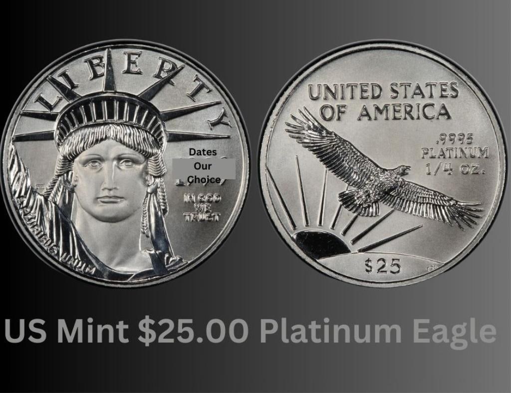 $25.00 American Platinum Eagle Coin (1 of 2)