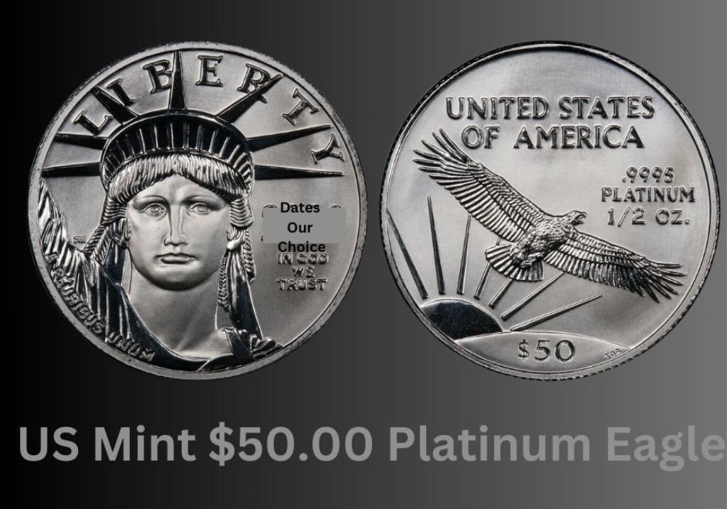$50.00 American Platinum Eagle Coin (1 of 2)