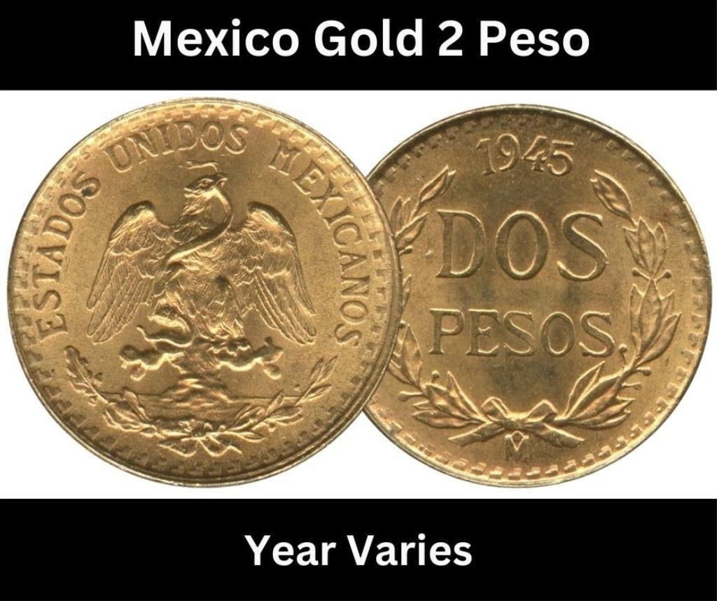 Lot of (2) Mexico Gold 2 Peso (1 of 1)