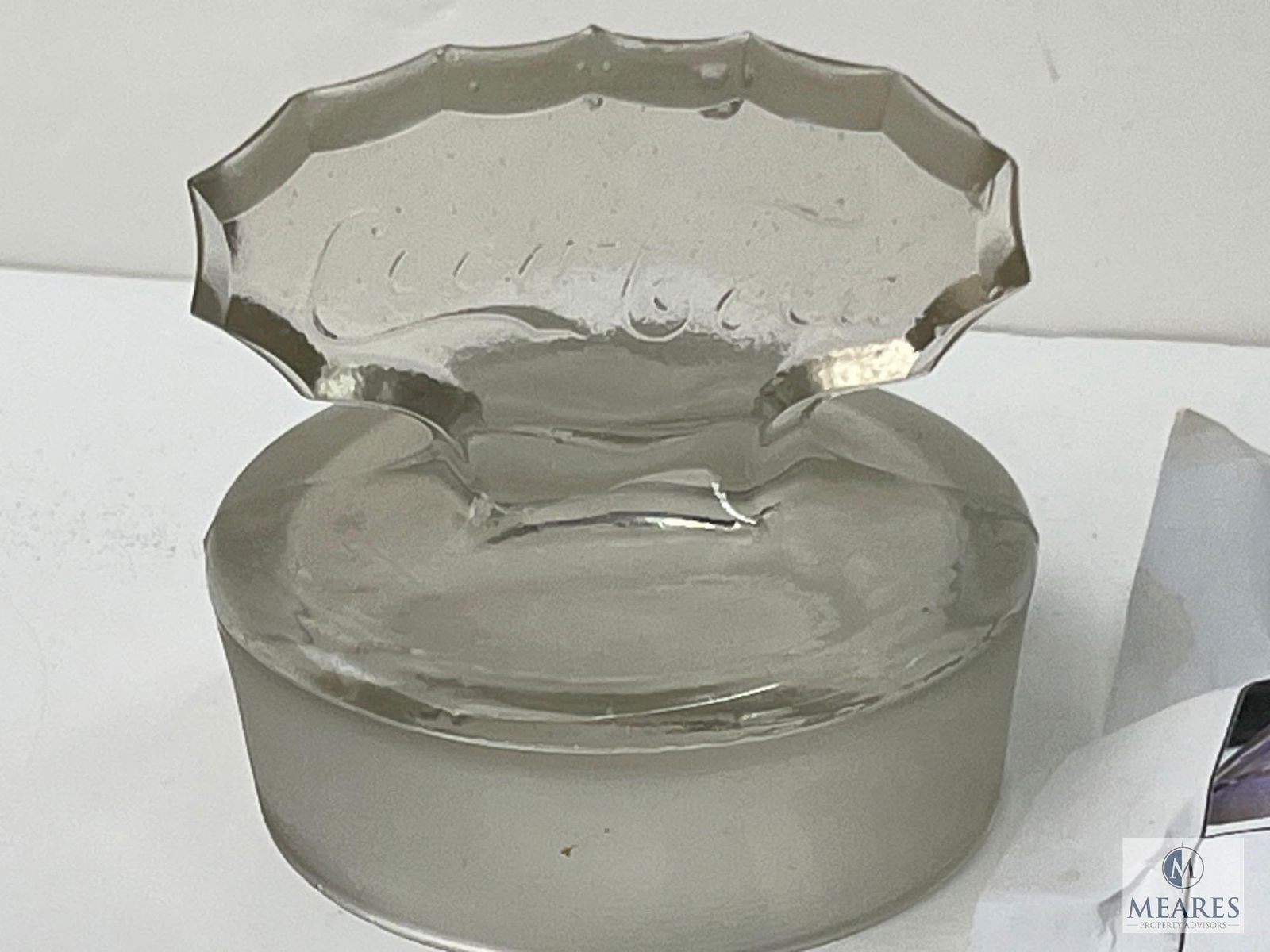 Vintage Clear Glass Coca-Cola Syrup Bottle Top circa 1905-1911 (1 of 8)