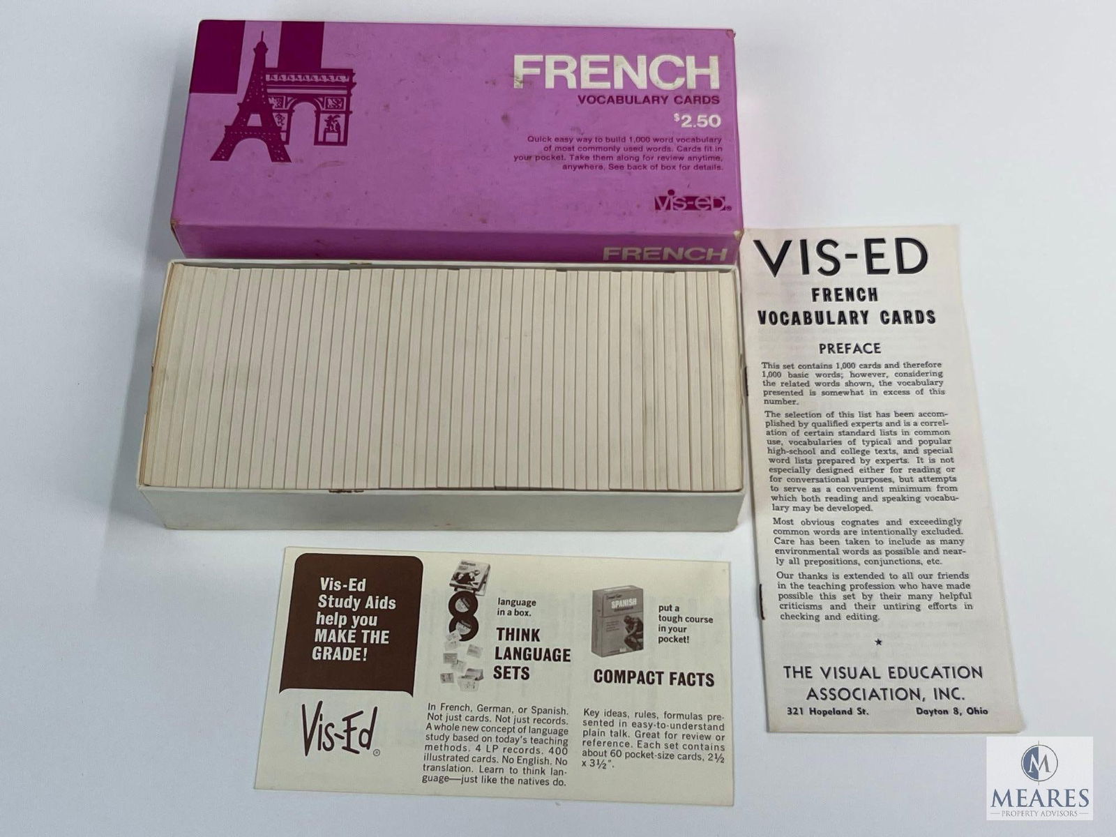 Vintage Vis-Ed French Vocabulary Flash Cards (1 of 13)
