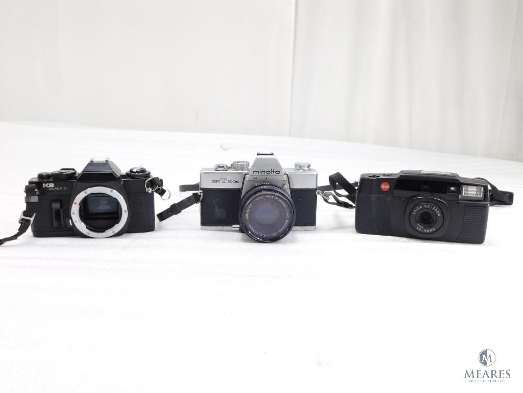 Assorted 35mm Cameras: Untested, operation unknown. All for one bid price.