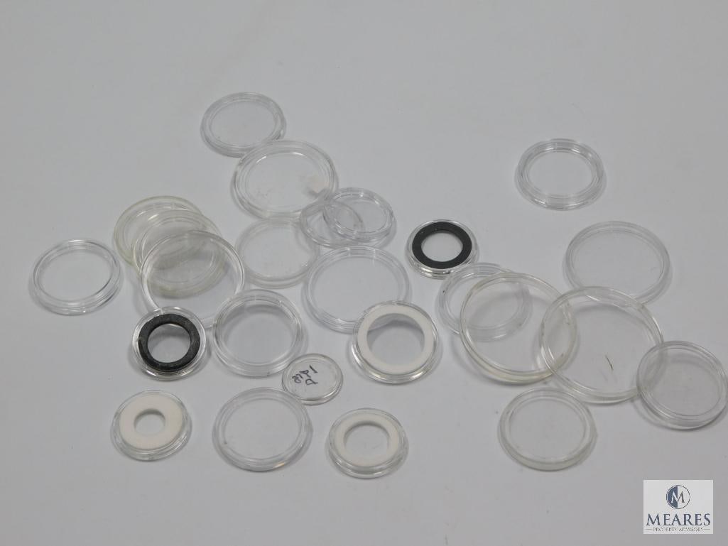 25 Assorted Round Hard Plastic Coin Holders (1 of 5)