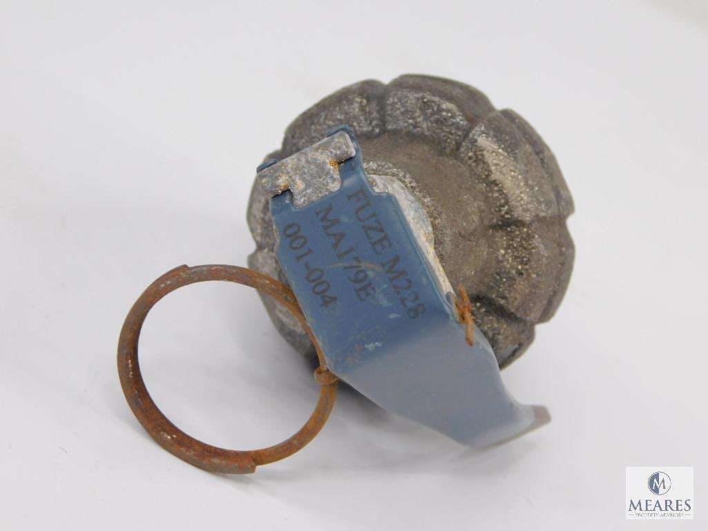 Inert De-Milled Pineapple Type Hand Grenade:  