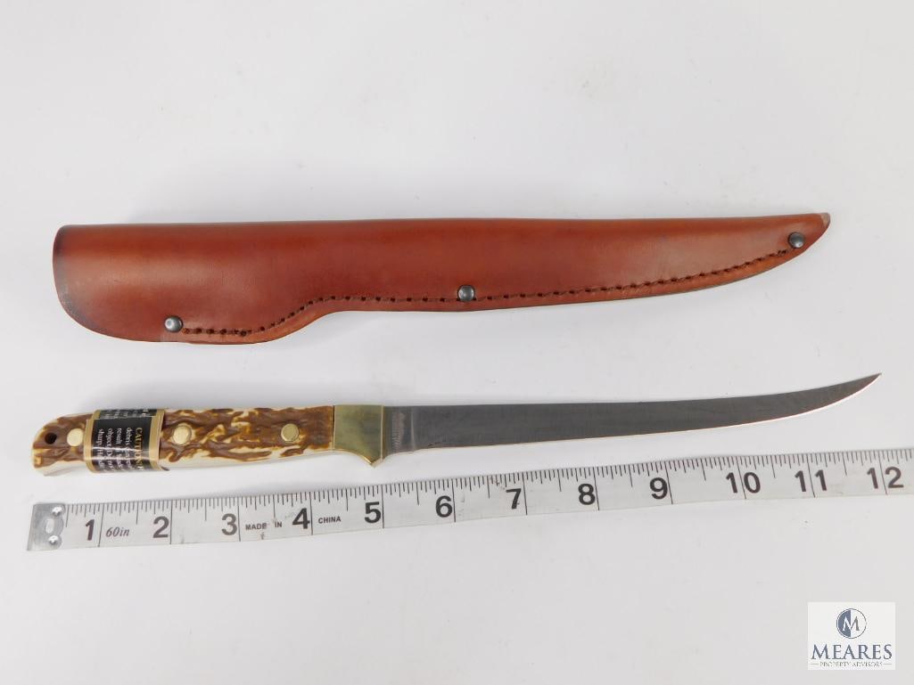 New Schrade Uncle Henry Fixed Blade Fillet Knife with Leather Sheath (1 of 8)