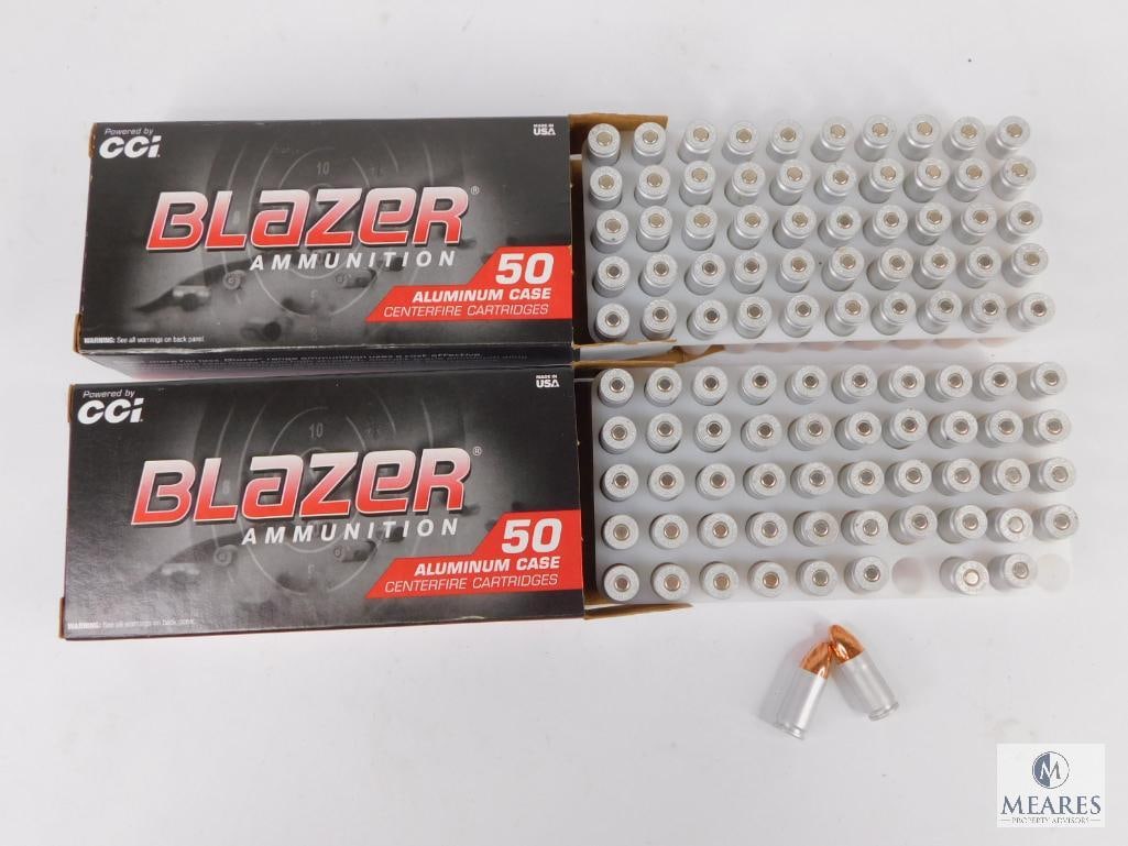 100 Rounds CCI Blazer 9mm Ammo. 115 Grain FMJ (1 of 3)