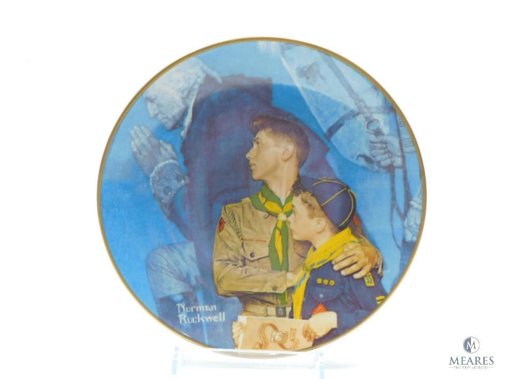 1950 Boy Scouts of America Calendar - "Our Heritage" - Norman Rockwell - Ceramic Plate (1 of 3)