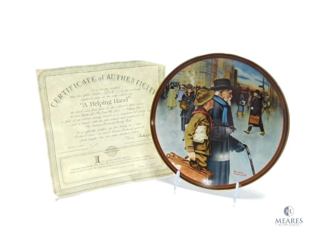 1991 Boy Scouts of America - "A Helping Hand" - Norman Rockwell - Ceramic Plate (1 of 5)