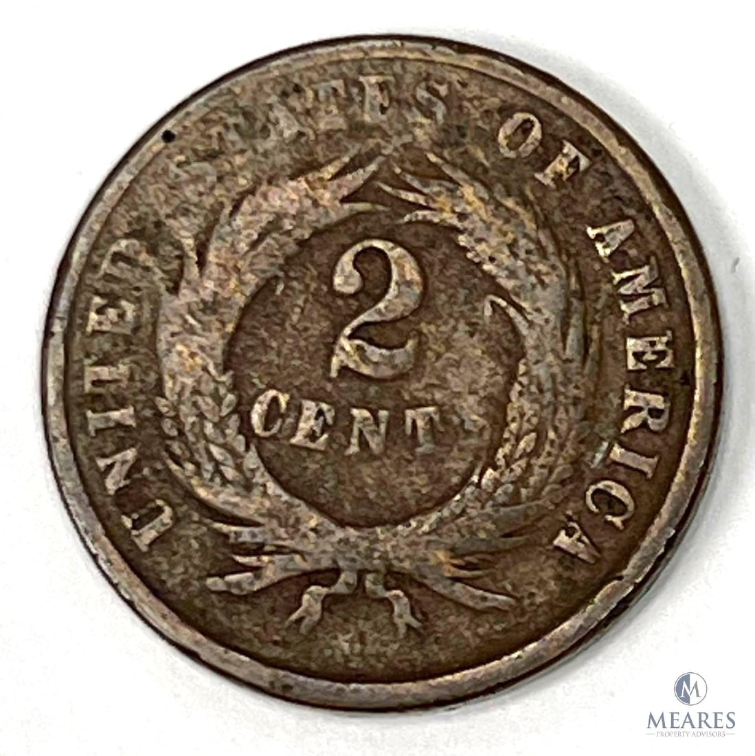 1864 Civil War Era US Shield Two-cent Piece (1 of 2)