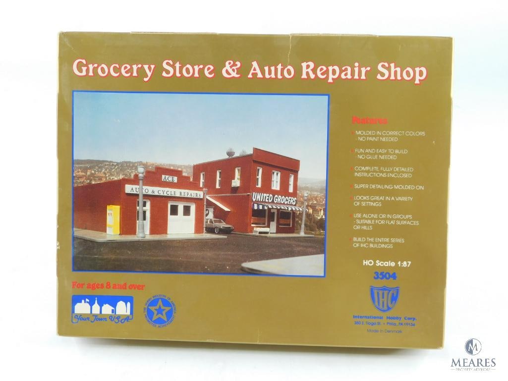 IHC Your Town U.S.A. HO Scale Grocery Store & Auto Repair Shop 3504:  