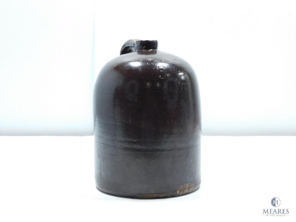 Antique Fort Dodge Brown Glazed Stoneware 3-gallon Jug (1 of 2)