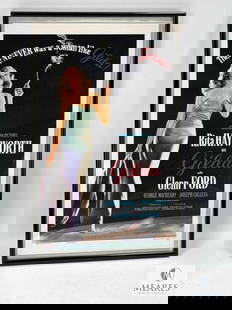 Framed Rita Hayworth 'Gilda' Movie Window Card - Morgan Litho Corp 46/539 MP54: Measures 18 x 13 framed Has not been authenticated - bid accordingly 