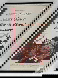 Judy Garland 'A Star is Born' Movie Window Card - 54/453 MP747: Measures 18 x 13 framed Has not been authenticated - bid accordingly 