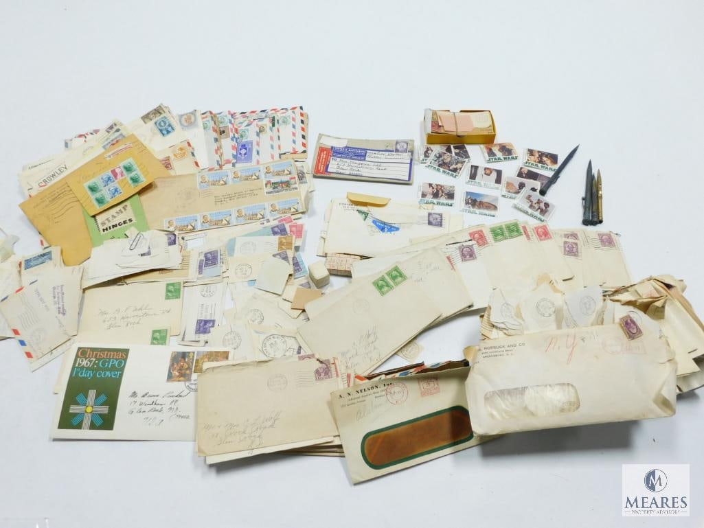 Mixed Lot of US and International Stamps - Mostly Cancelled (1 of 16)