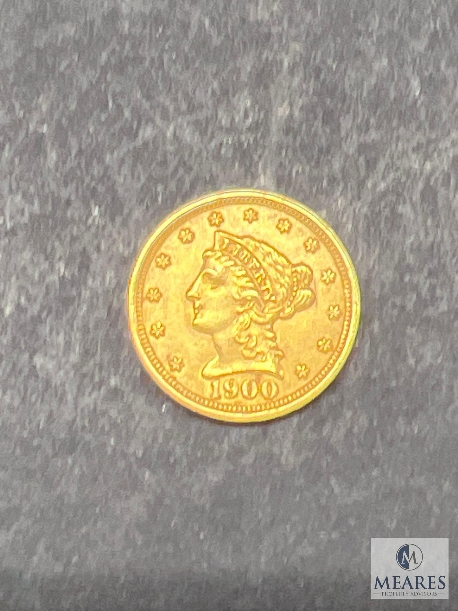 1900 US Liberty Head $2.50 Gold Piece:  