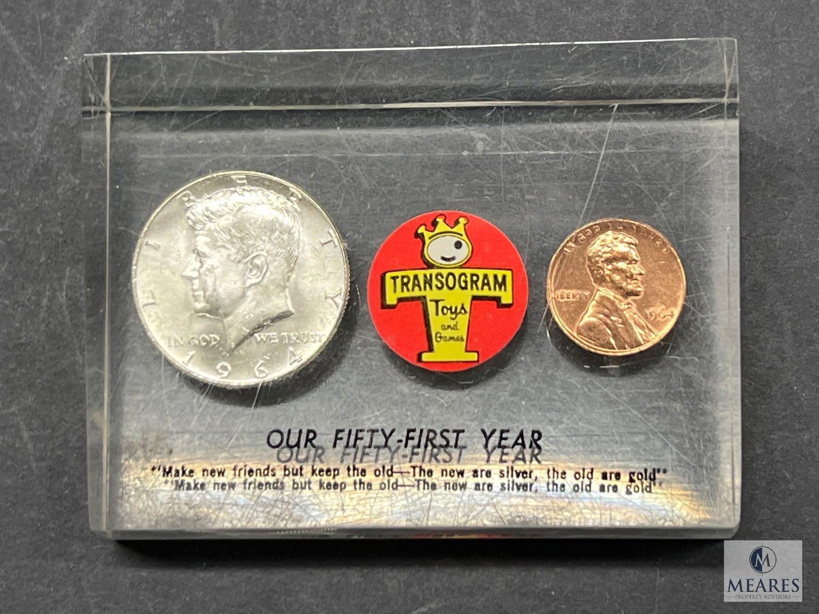 Transogram Toys Commemorative Paper Weight:  