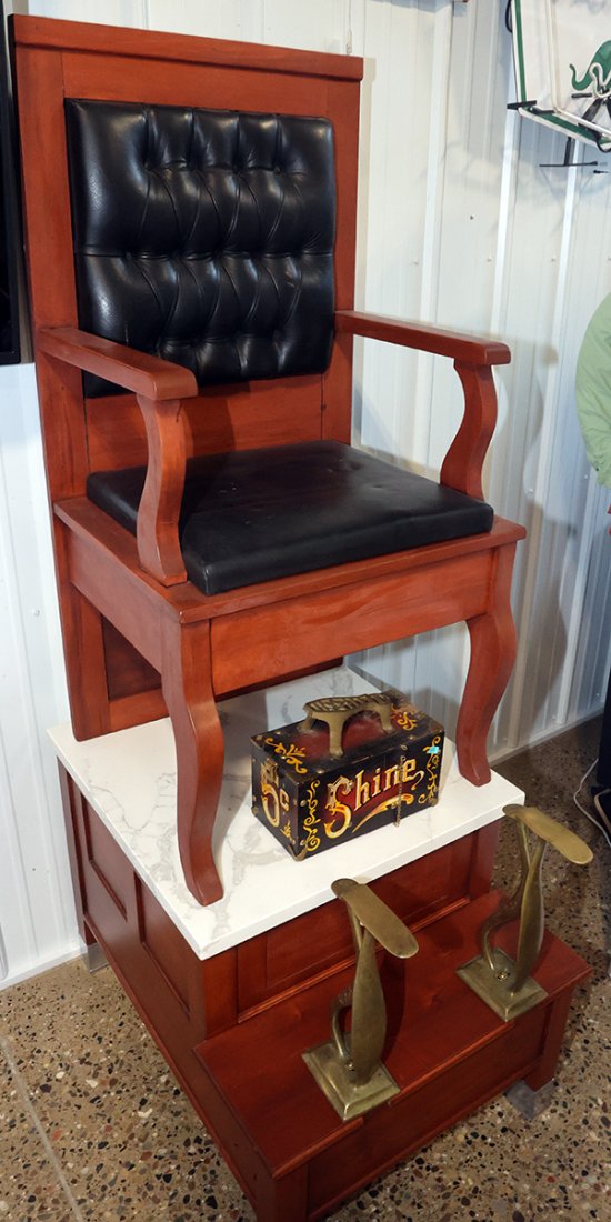 ANTIQUE SHOE SHINE STAND-RESTORED (1 of 4)