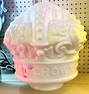 ORIGINAL WHITE PORCELAIN RED CROWN GLOBE