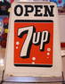 ORIGINAL 7 UP SIDEWALK SIGN-DOUBLE SIDED NO RESERVE!