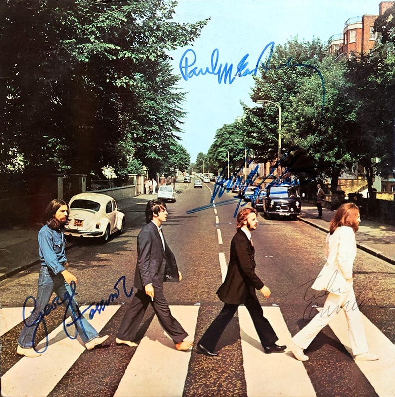 BEATLES ABBEY ROAD ALBUM SIGNED BY ALL 4 BEATLES (1 of 6)