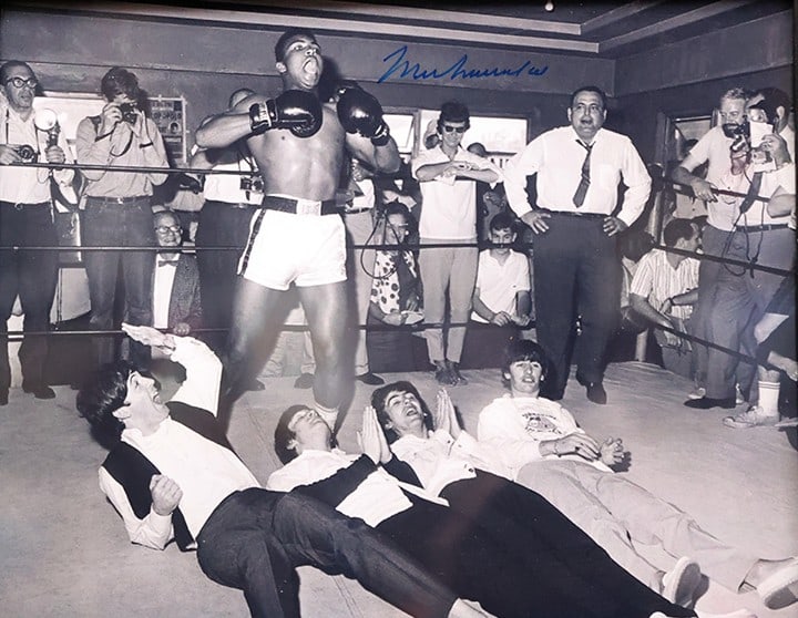 MUHAMMAD ALI WITH THE BEATLES-Signed by Muhammad Ali (1 of 1)