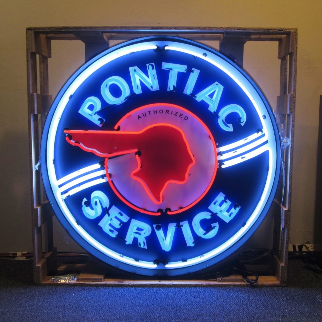PONTIAC SKYCHIEF SERVICE NEON- NO RESERVE! (1 of 1)